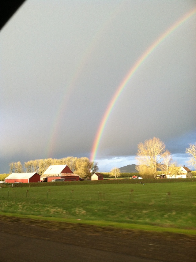 Double Rainbow over Farm